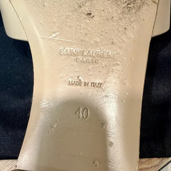 Saint Laurent Sandals Tribute Mules in Smooth Leather - Picture 7 of 12